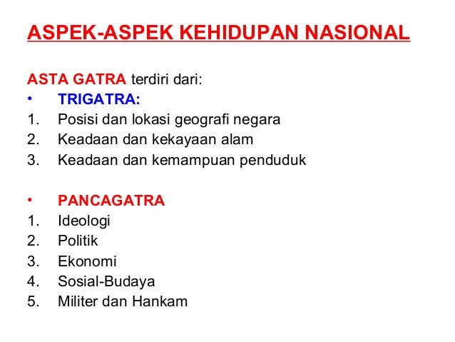 astagatra ketahanan nasional
